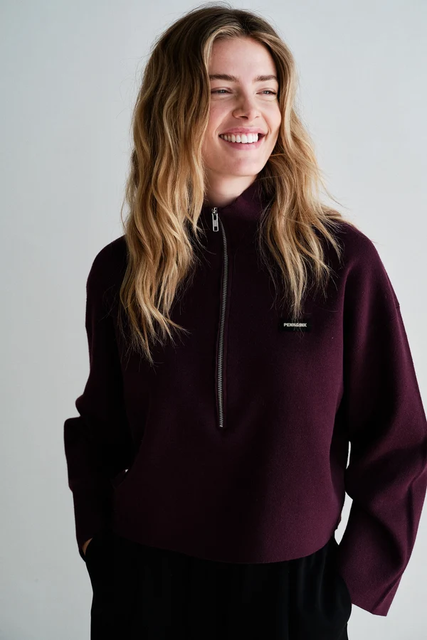 Penn & Ink Penn & Ink Trui W26B420 Aubergine