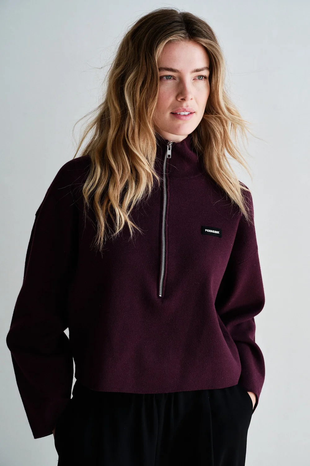 Penn & Ink Penn & Ink Trui W26B420 Aubergine