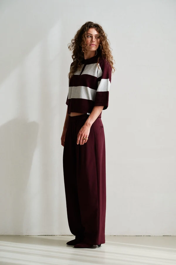 Penn & Ink Penn & Ink Broek W26N1760 Aubergine