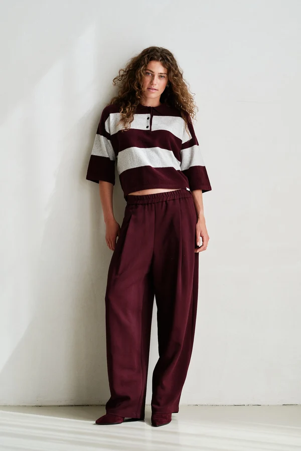 Penn & Ink Penn & Ink Broek W26N1760 Aubergine