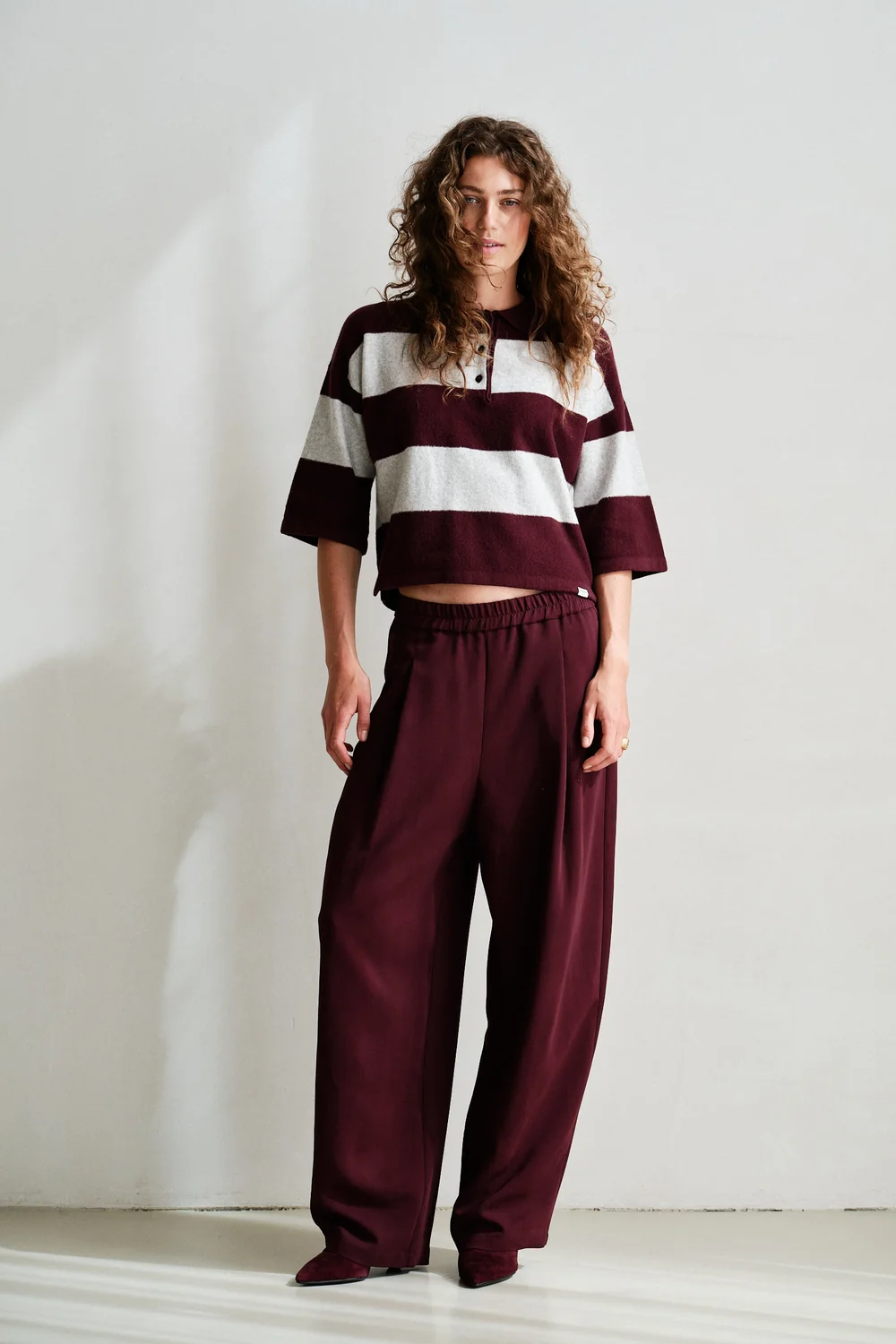 Penn & Ink Penn & Ink Broek W26N1760 Aubergine