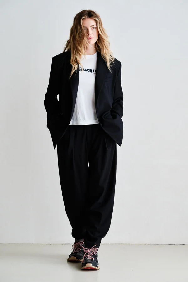 Penn & Ink Penn & Ink Broek W26N1760 Zwart