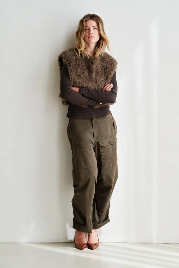Penn & Ink Penn & Ink Gilet W26C383 Bruin