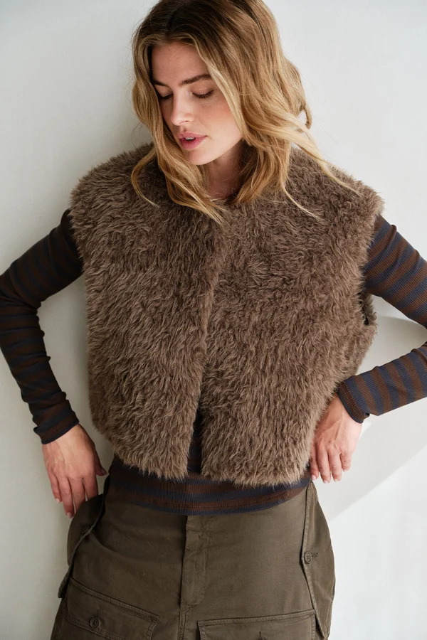 Penn & Ink Penn & Ink Gilet W26C383 Bruin