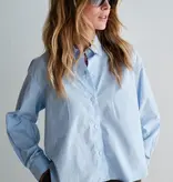 Penn & Ink Penn & Ink Blouse W26Z913 Licht Blauw