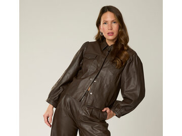 Goosecraft Goosecraft Jas Panny Blouse Donker Bruin