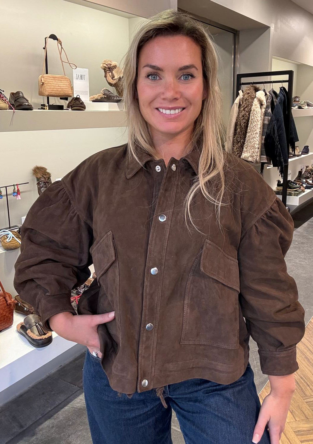 Goosecraft Goosecraft Jas Sue Jacket Goat Suède Donker Bruin