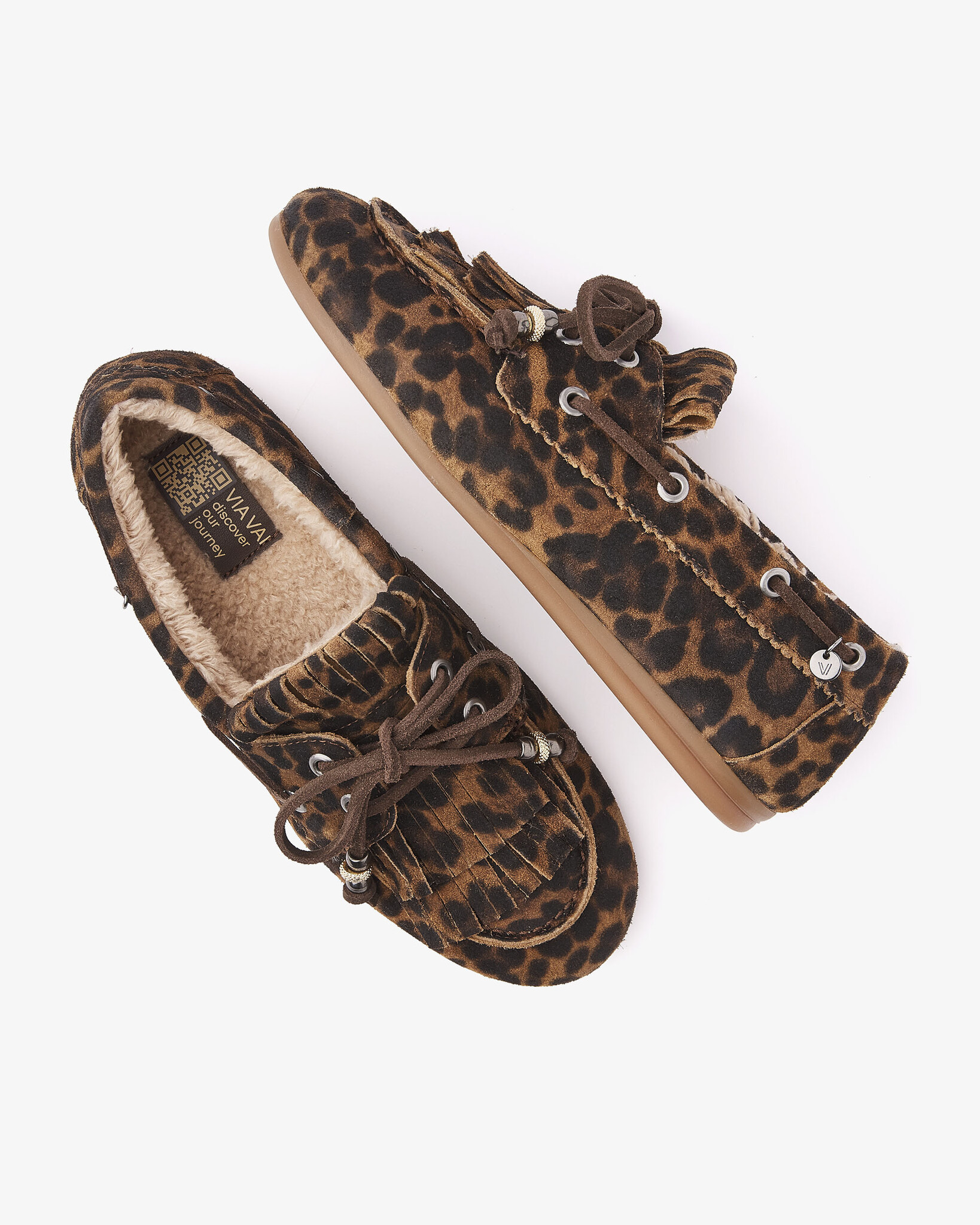 Via Vai VIA VAI Loafers June Shelby met bontvoering  62418-02-1005 Luipaard
