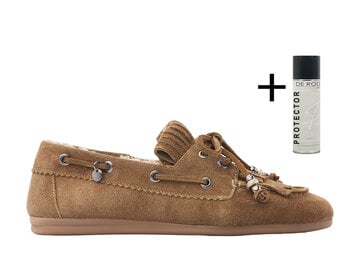 Via Vai VIA VAI Loafers June Shelby met bontvoering 62418-03-1384 Khaki