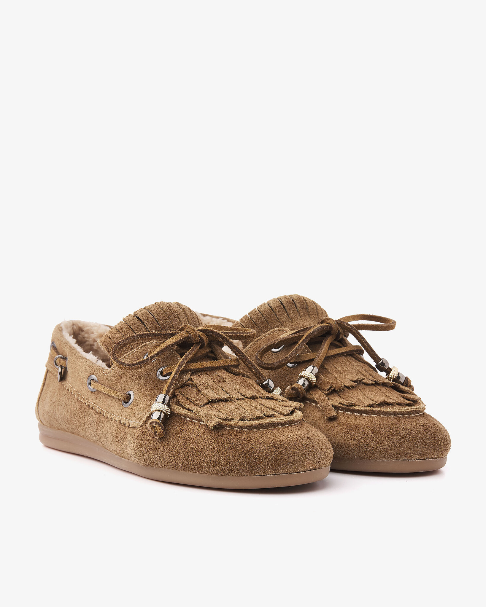Via Vai VIA VAI Loafers June Shelby met bontvoering 62418-03-1384 Khaki
