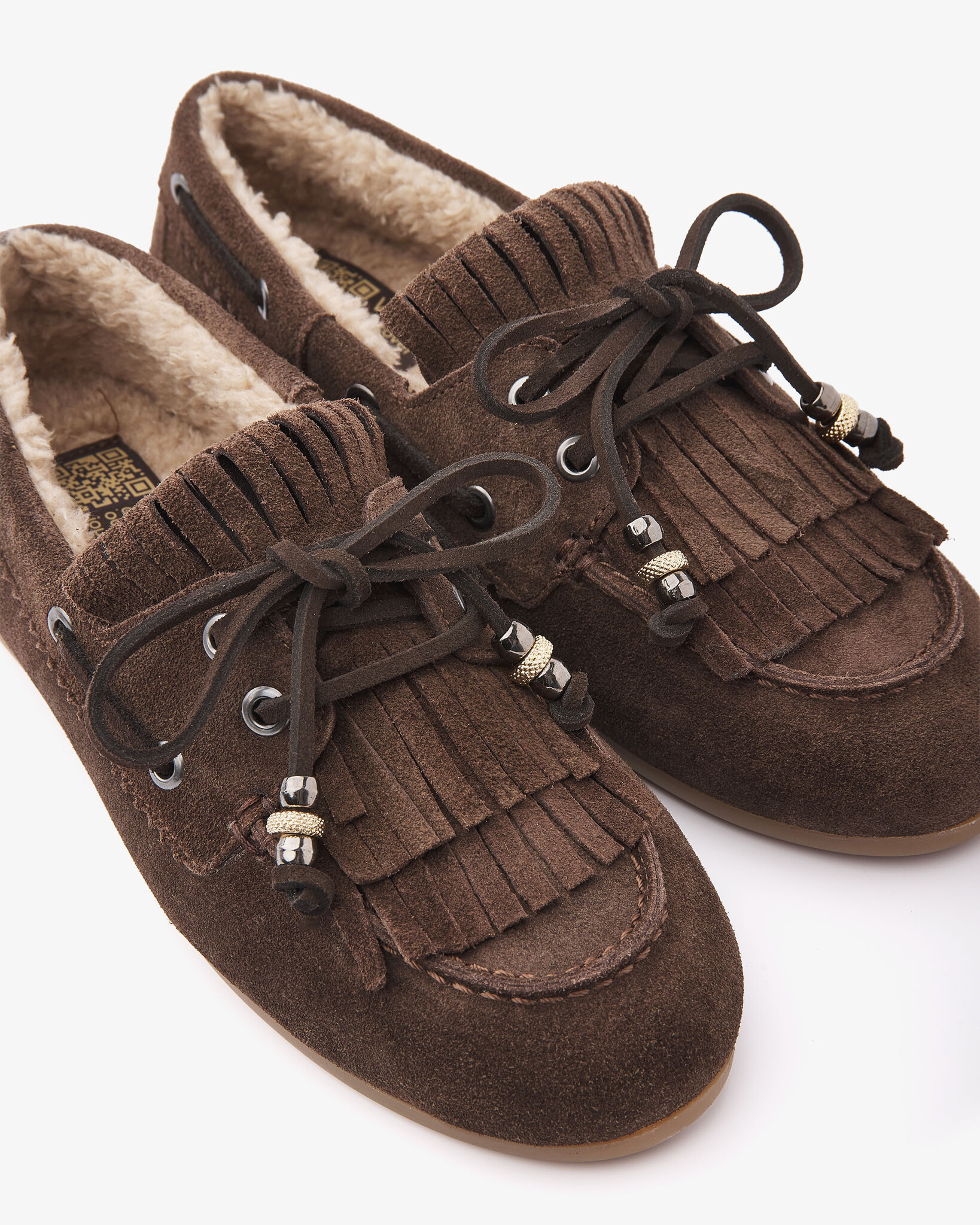 Via Vai VIA VAI Loafers June Shelby met bontvoering 62418-03-316 Bruin