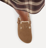 Birkenstock Birkenstock Muiltje Boston VL/ Shearling 1032432 Dark Tea