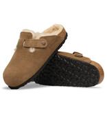 Birkenstock Birkenstock Muiltje Boston VL/ Shearling 1032432 Dark Tea