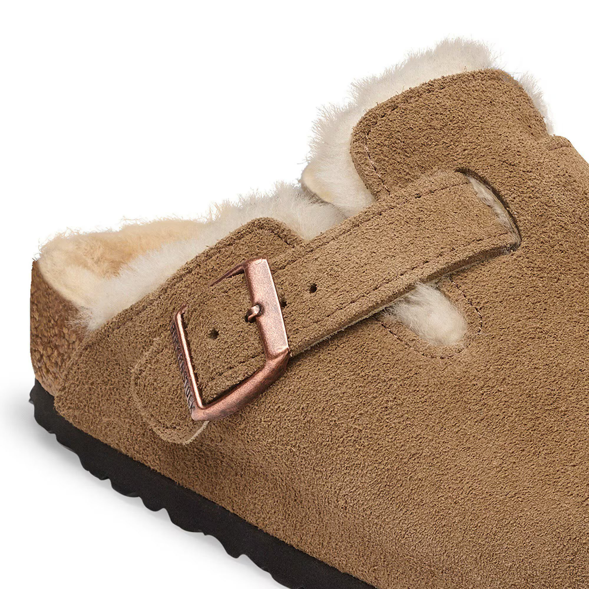 Birkenstock Birkenstock Muiltje Boston VL/ Shearling 1032432 Dark Tea