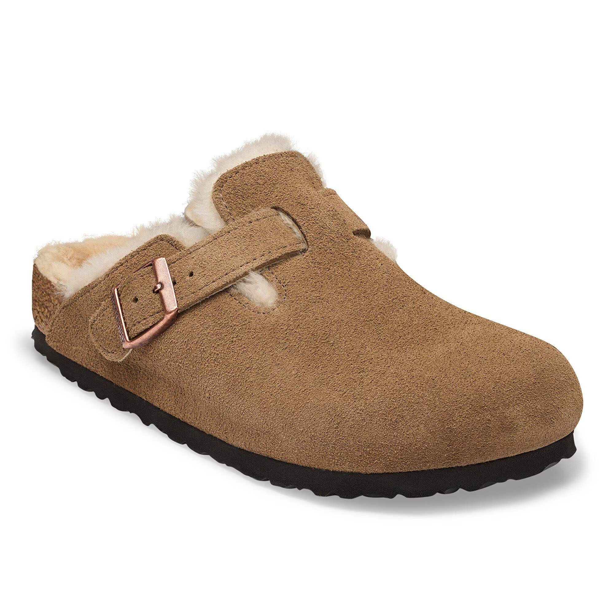 Birkenstock Birkenstock Muiltje Boston VL/ Shearling 1032432 Dark Tea