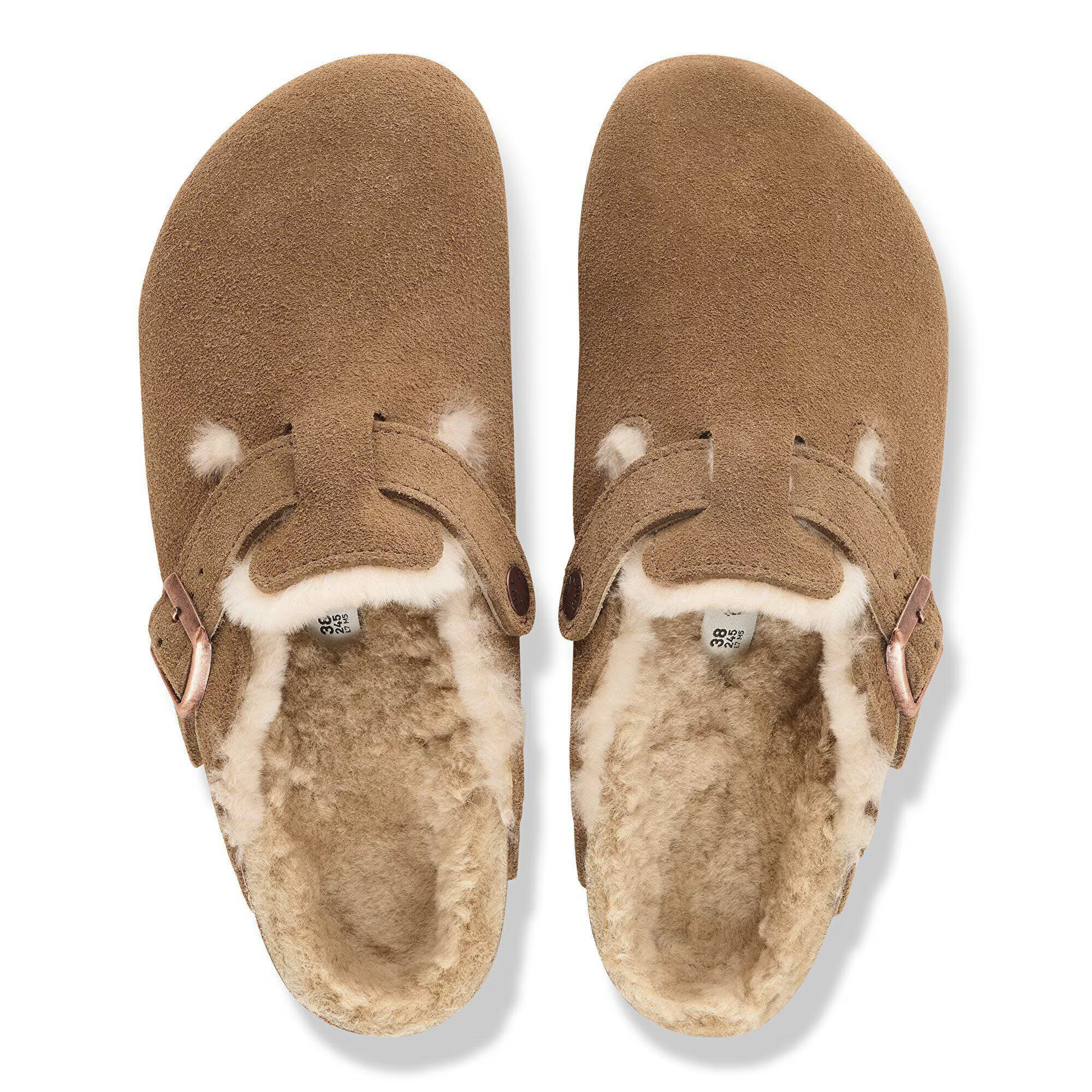 Birkenstock Birkenstock Muiltje Boston VL/ Shearling 1032432 Dark Tea