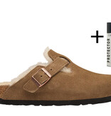 Birkenstock Birkenstock Muiltje Boston VL/ Shearling 1032432 Dark Tea