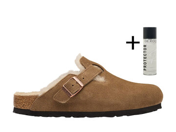 Birkenstock Birkenstock Muiltje Boston VL/ Shearling 1032432 Dark Tea