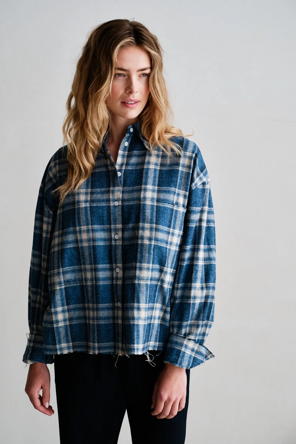 Penn & Ink Penn & Ink Blouse W26C421 Blauw
