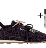 MRP MRP Sneaker Medelin Fur Luipaard Bruin