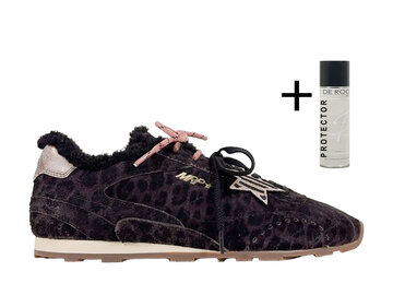 MRP MRP Sneaker Medelin Fur Luipaard Bruin