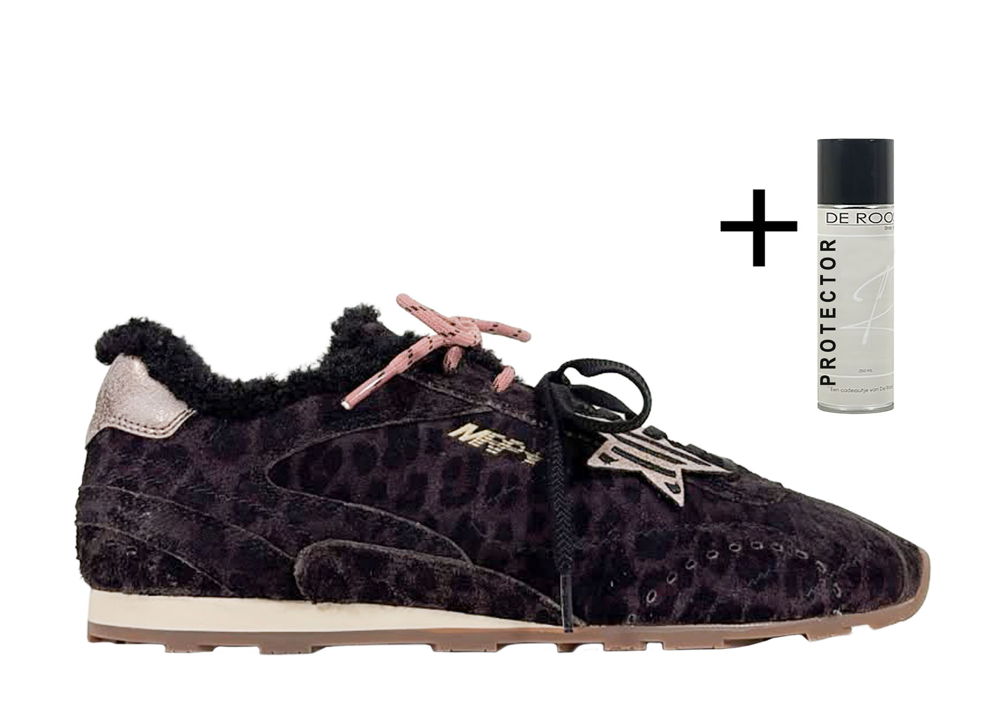 MRP MRP Sneaker Medelin Fur Luipaard Bruin
