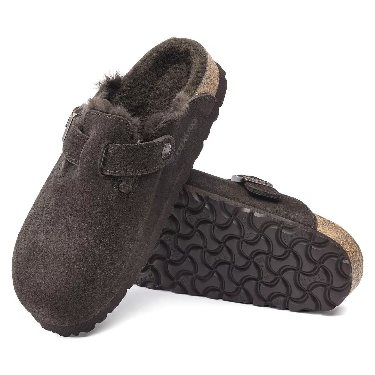 Birkenstock Birkenstock Muiltje Boston VL/ Shearling 1020529 Mocca