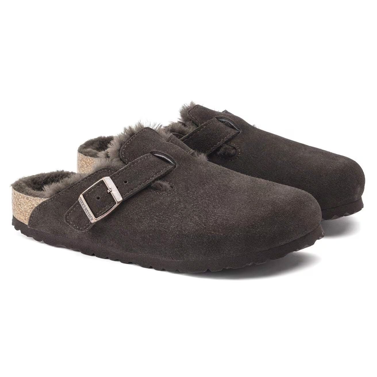 Birkenstock Birkenstock Muiltje Boston VL/ Shearling 1020529 Mocca