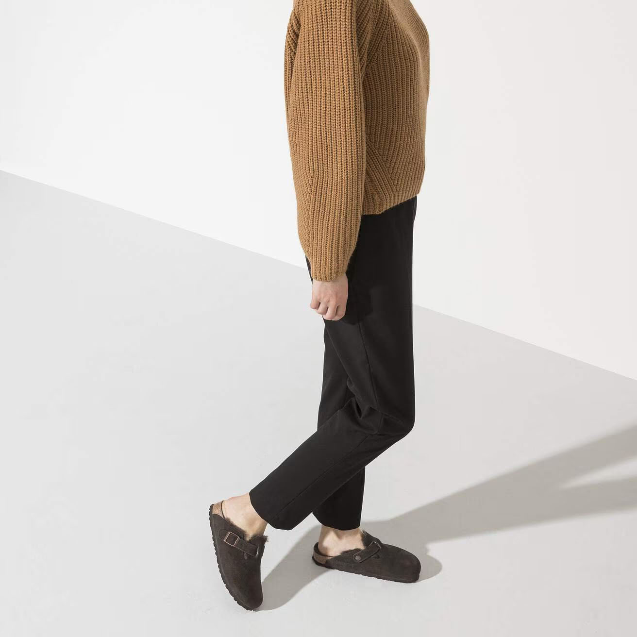 Birkenstock Birkenstock Muiltje Boston VL/ Shearling 1020529 Mocca