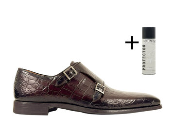 Magnanni Magnanni Gespschoen 26845 Croco Bruin
