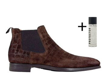 Magnanni Magnanni Chelsea Boot 20109 Croco Bruin