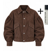 Goosecraft Goosecraft Jas Sue Jacket Goat Suède Donker Bruin