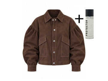 Goosecraft Goosecraft Jas Sue Jacket Goat Suède Donker Bruin