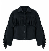 Goosecraft Goosecraft Jas Sophie Fringe Wool Blauw