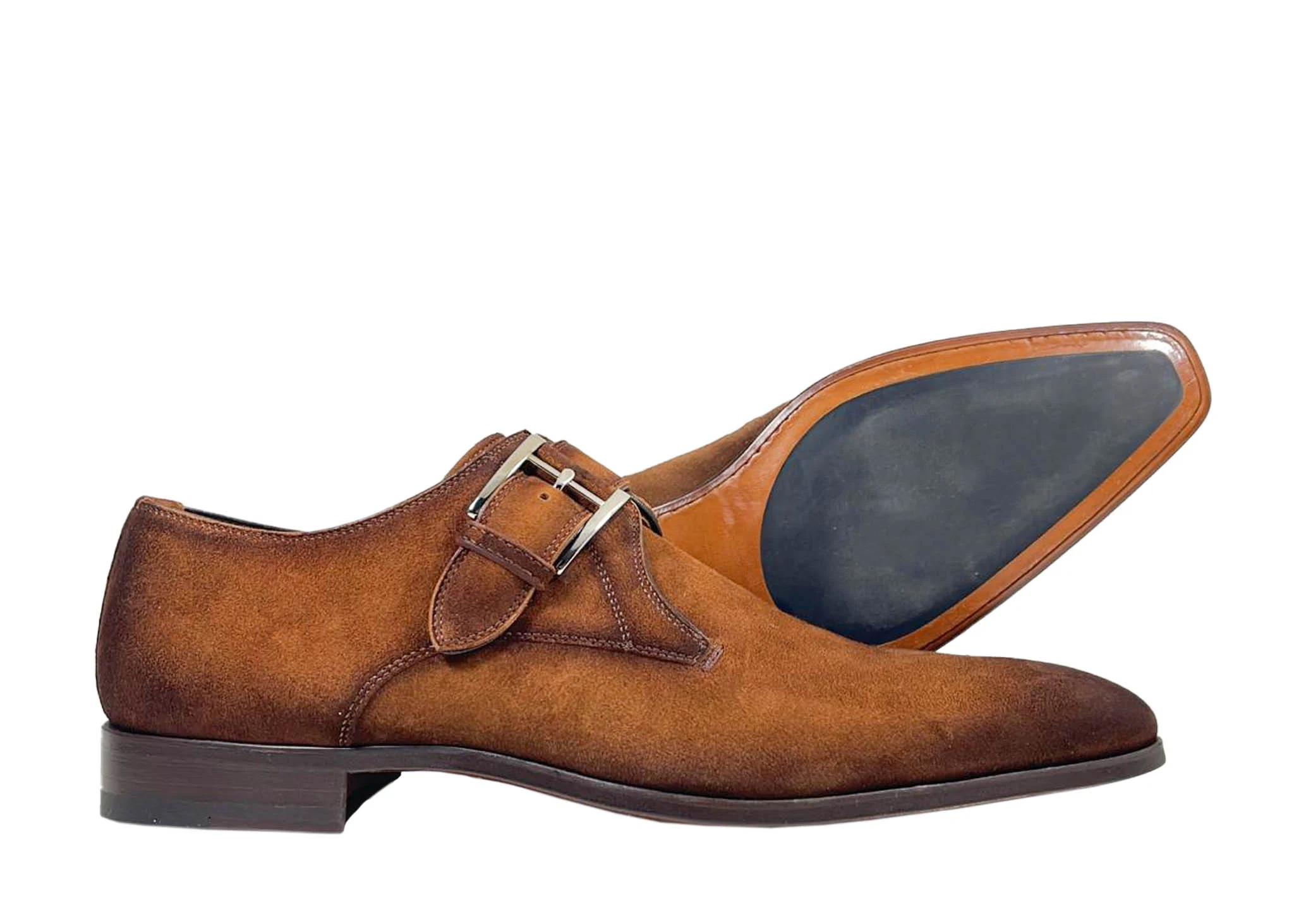 Magnanni Magnanni instapschoen met gesp 13645 cognac suède
