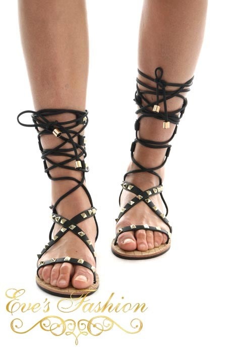 Eve - Gladiator Sandal Black-2