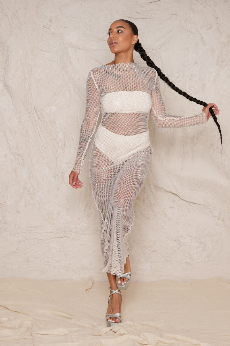 Avalon Dress Long Creme-1