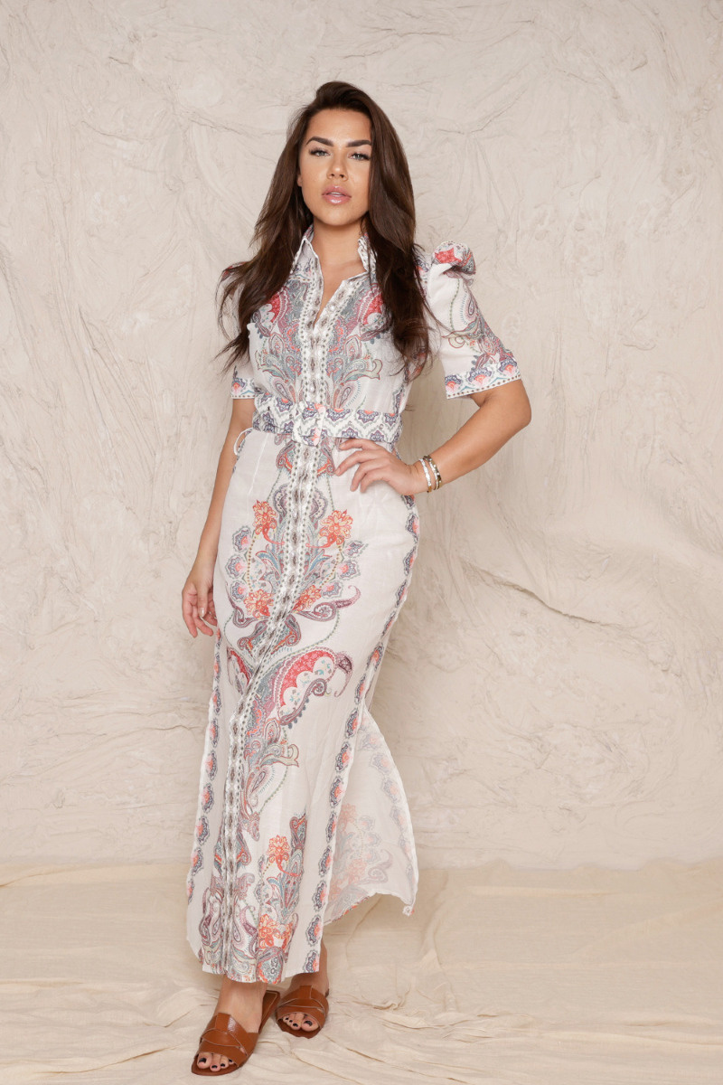 Romance Belt Dress White-1