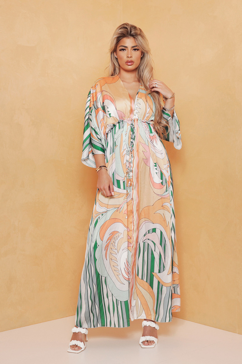 Soulfull Satin Maxi Dress Green-1