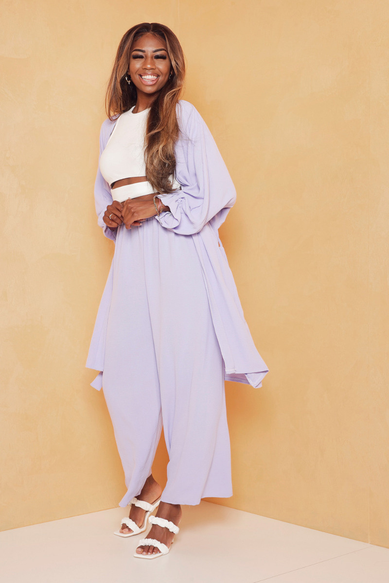 Vision Classy Linnen Two Piece Lila-2