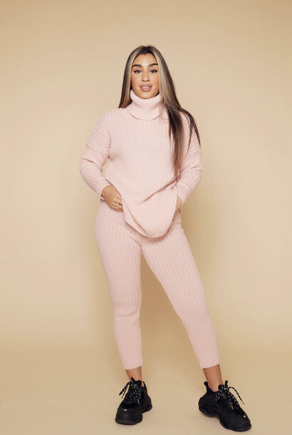 Gigi High Neck Comfy Two Piece Blush