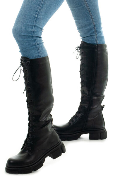 Kelly Leather Boots Black