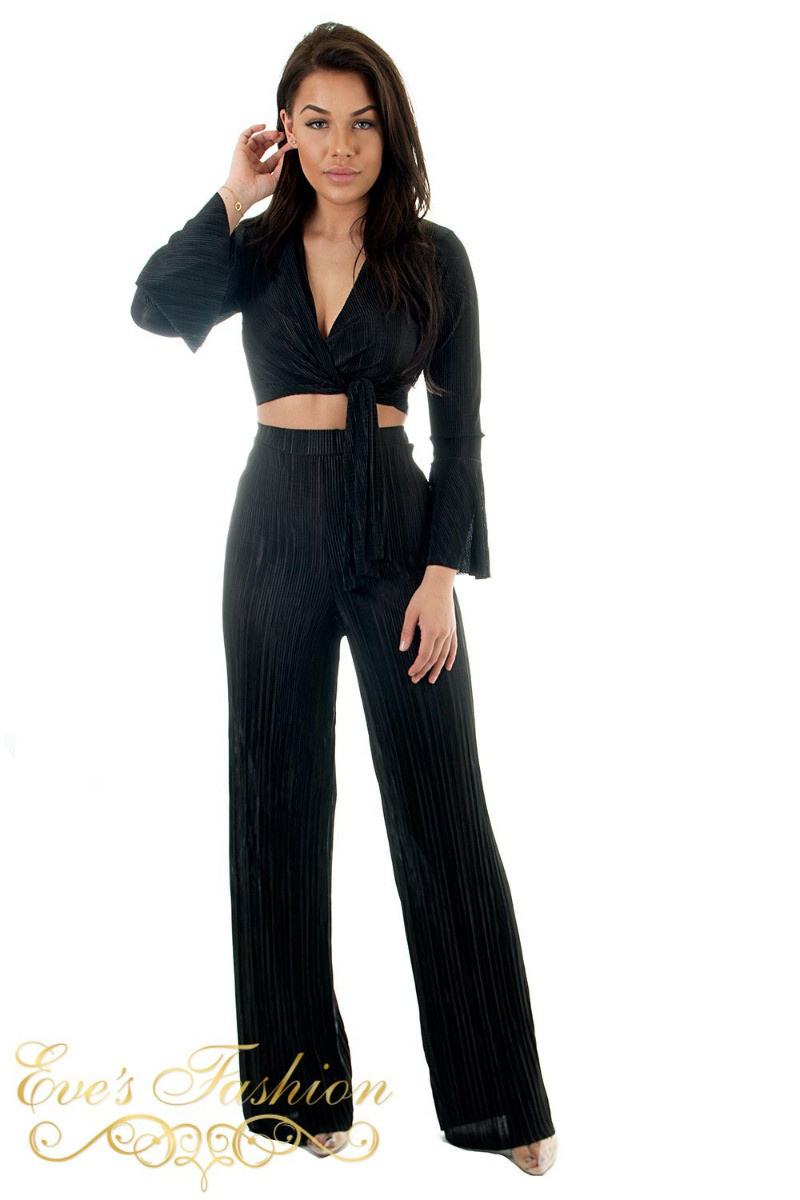 Eve - Selene Glam Flare Pants Black-1