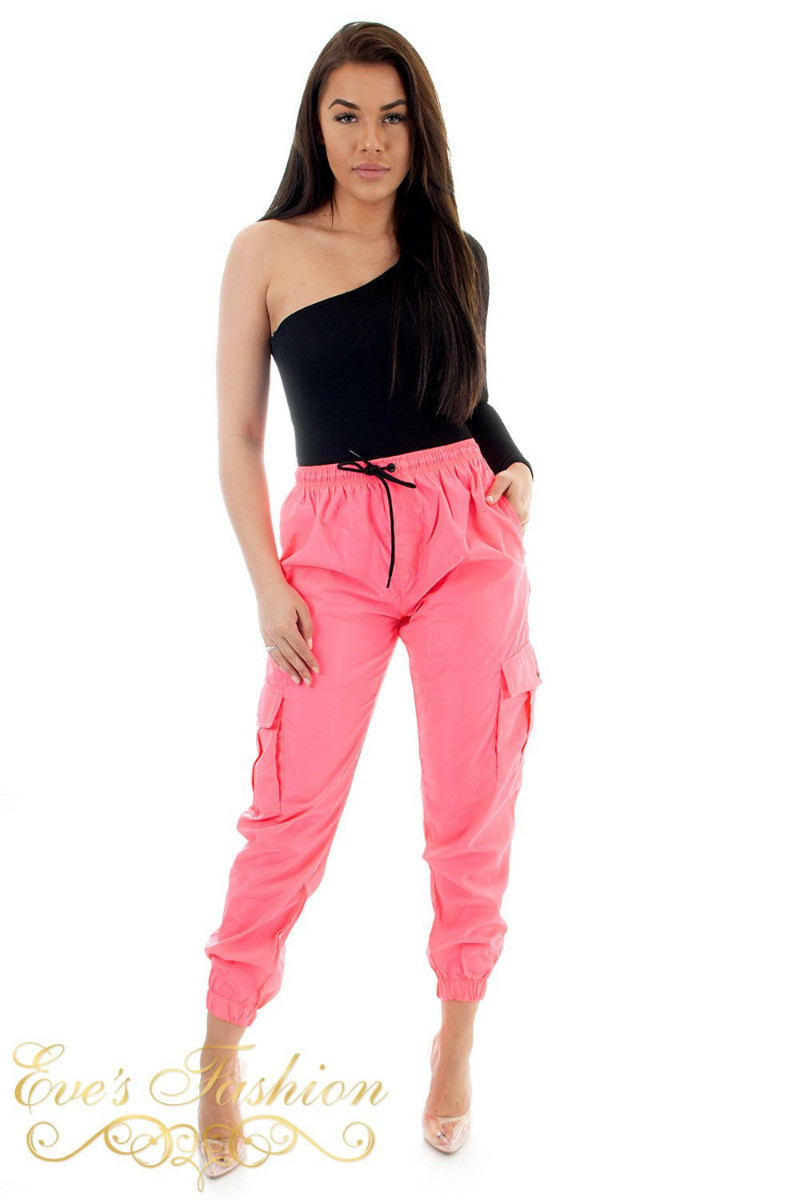 Eve - Track Pants Neon Pink-1