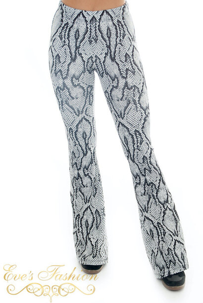Eve - Flare Pants Snake Grey