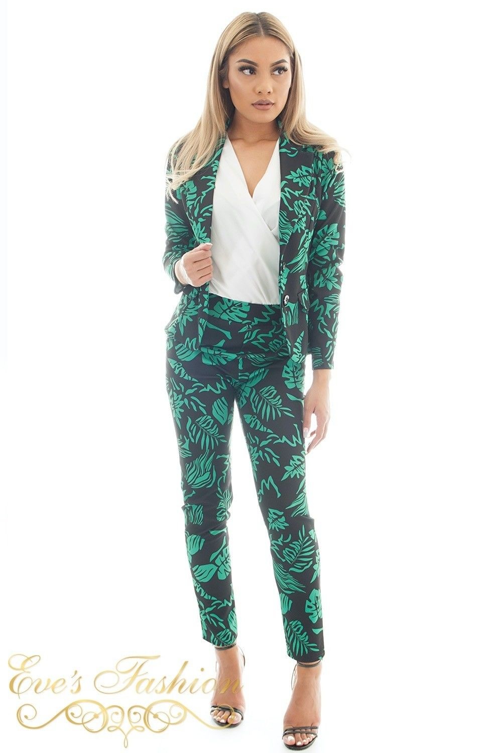 Eve - Hawai Flower Suit Green-1