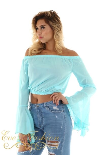 Eve - Beau Flare Top Aqua