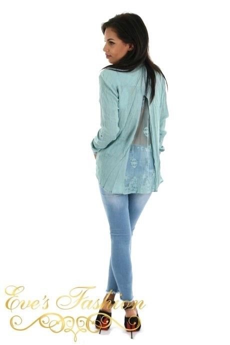 Labee - Nadia Blouse Aqua-1