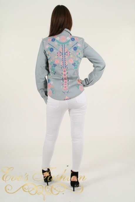 B.More - Flower Jeans Blouse-2