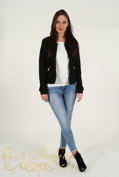 Eve - Suedine Bomber Black